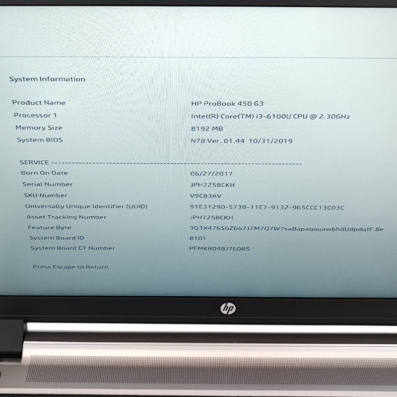 ProBook ジャンク品 HP 450 G3 ジャンクPC ジャンクパソコン 保証なし