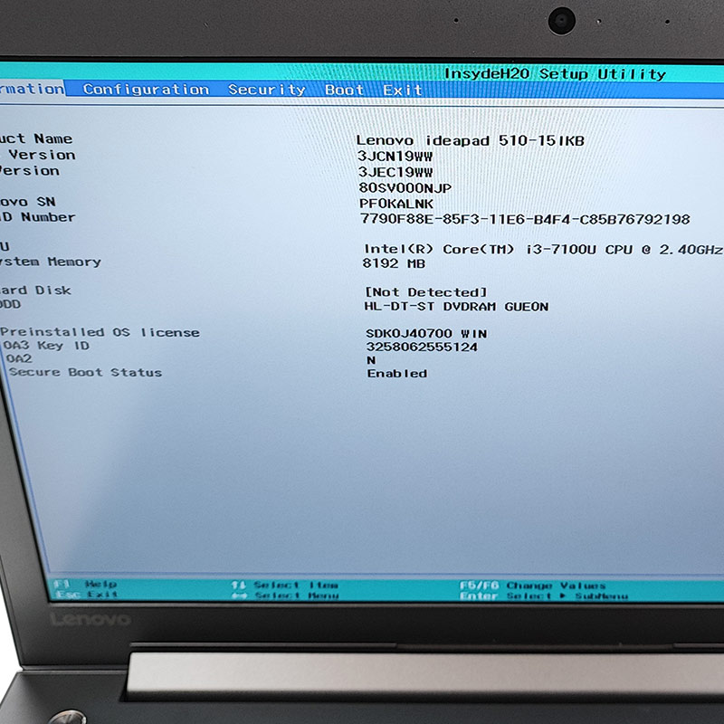 ジャンク品 Lenovo ideapad 510-15IKB ジャンクPC ジャンクパソコン 