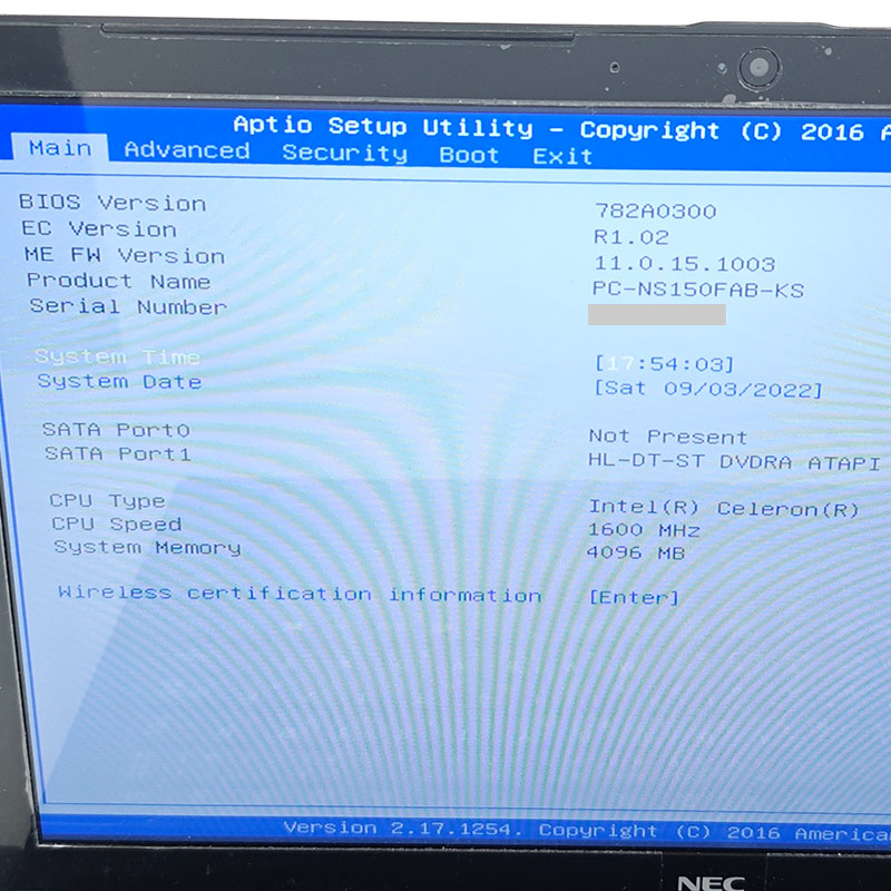 ジャンク品 NEC LAVIE PC-NS150FAB-KS ジャンクPC ジャンクパソコン 保証無し OS無し ACアダプタ付属 | LaVie | 01