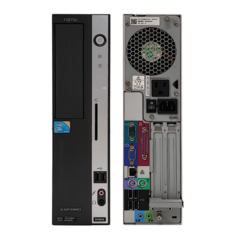 懐かしのWindows XP 中古デスクトップ Microsoft Office付き 富士通 ESPRIMO D550/B WindowsXPPro Core2Duo E7500 メモリ 4GB 新品SSD 256GB 液晶モニタ付 本体 | FMV-ESPRIMO | 03
