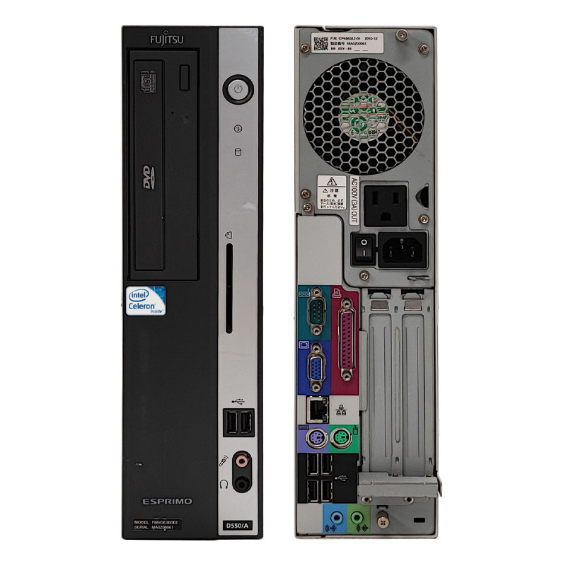 懐かしのWindows XP 中古デスクトップ Microsoft Office付き 富士通 ESPRIMO D550/B WindowsXPPro Celeron 450 メモリ 4GB 新品SSD 256GB 本体 3ヶ月保証 | FMV-ESPRIMO | 03