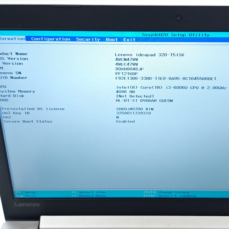 ジャンク品 Lenovo ideapad 320-15ISK ジャンクPC ジャンクパソコン 保証無し OS無し ACアダプタ付属 | Lenovo | 01