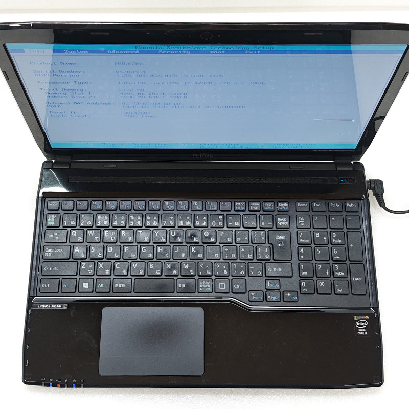 ジャンク品 富士通 LIFEBOOK AH53/M FMVA53MB ジャンクPC ジャンクパソコン 保証無し OS無し ACアダプタ付属 | LIFEBOOK | 02