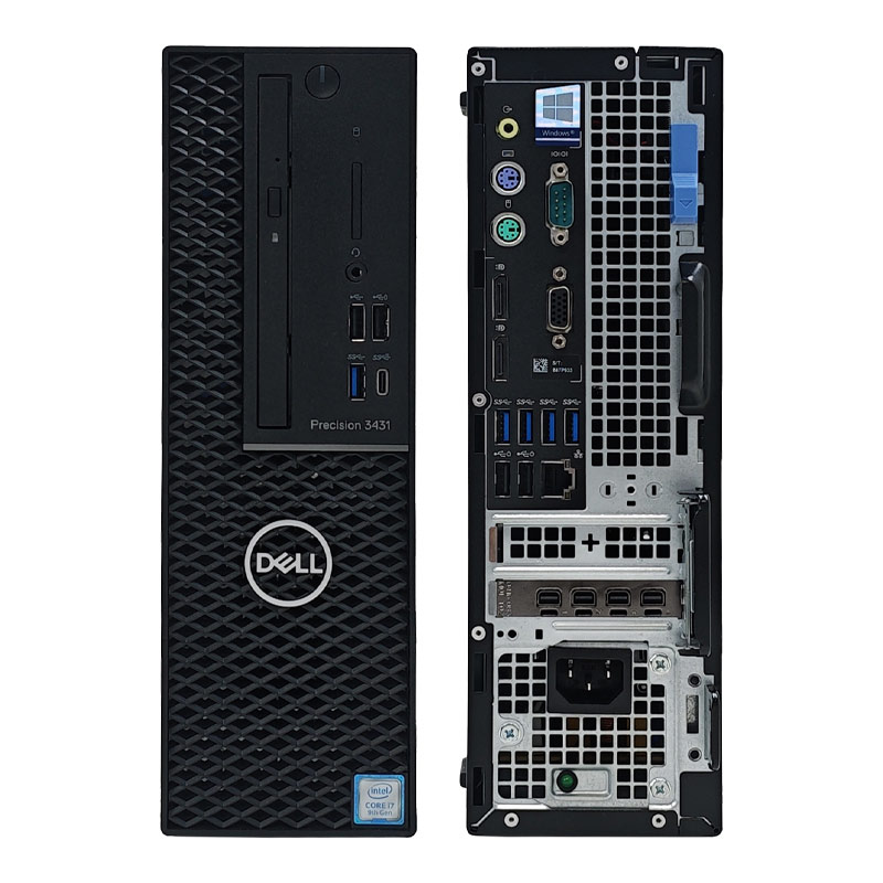 Quadroグラフィック搭載！ 中古デスクトップ DELL Precision 3431 small Windows11 Pro Core i7 9700 メモリ 16GB 新品SSD 512GB 本体 3ヶ月保証 WPS Office付 | DELL | 03