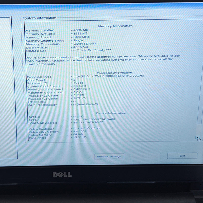 ジャンク品 DELL Inspiron 15 ジャンクPC ジャンクパソコン 保証無し OS無し ACアダプタ付属 | DELL | 01