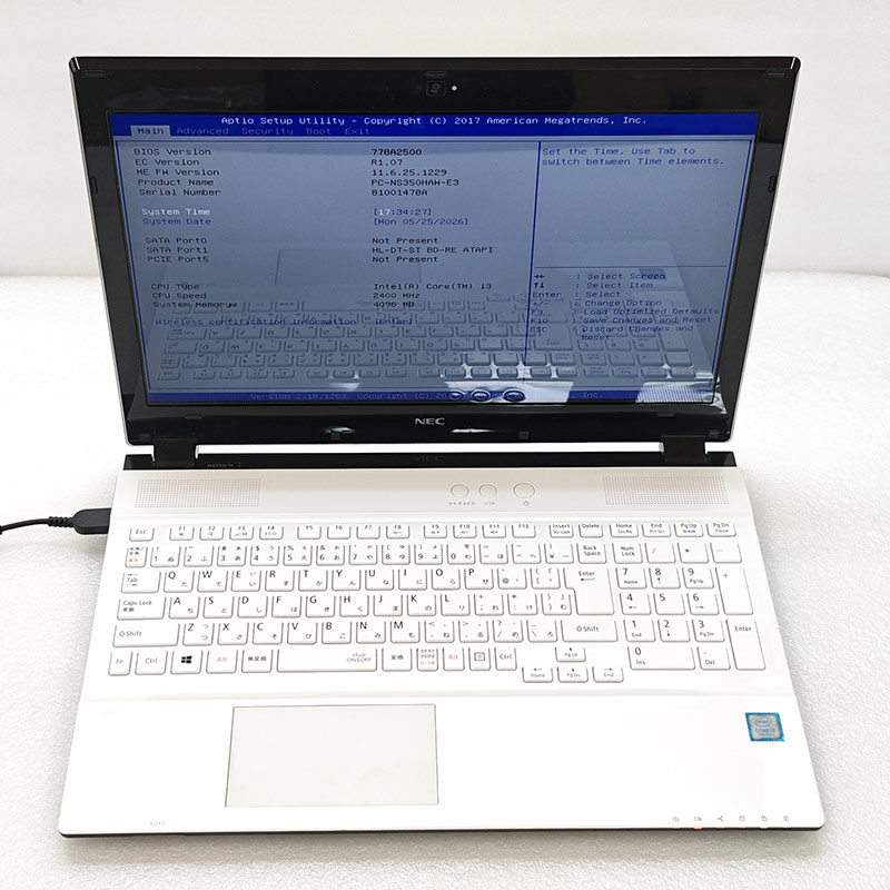 LaVie ジャンク品 NEC LAVIE PC-NS350HAW-E3 ジャンクPC ジャンク