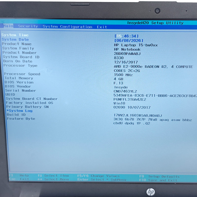 日本HP ジャンク品 HP 15-bw001AU ジャンクPC ジャンクパソコン 保証