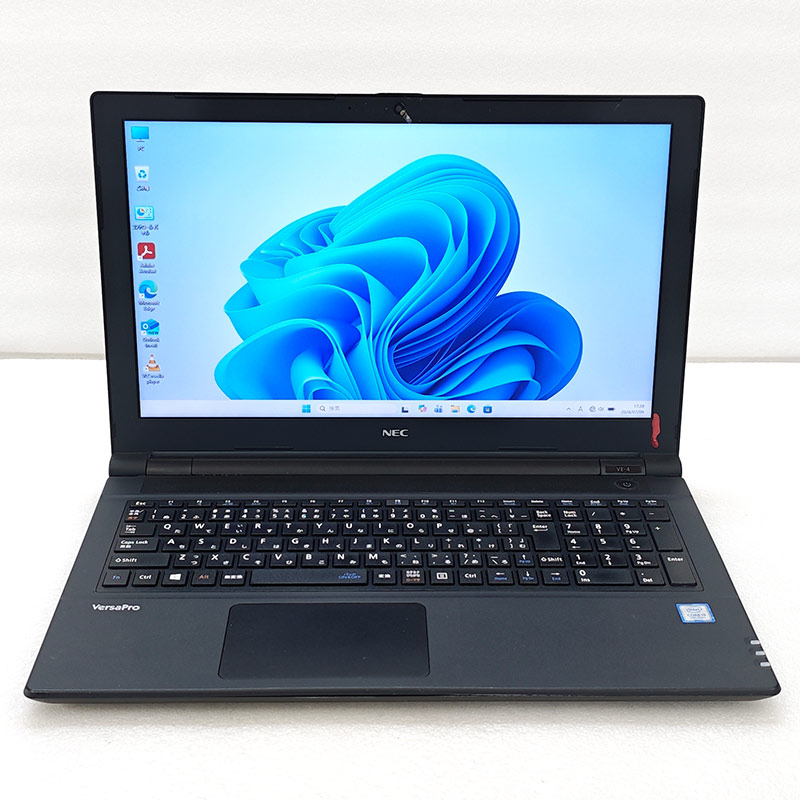 薄型・大画面 中古パソコン NEC VersaPro VKT25/E-4 Windows11 Pro Core i5 7200U メモリ 8GB SSD 256GB 15.6型 無線LAN Wi-Fi WEBカメラ 15インチ A4 本体 3ヶ | VersaPro | 01