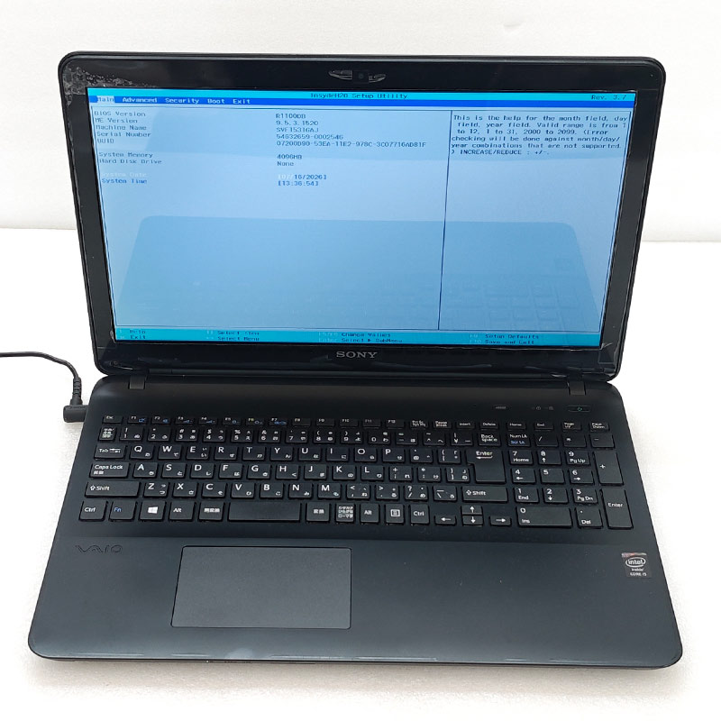 ジャンク品 SONY VAIO Fit 15E SVF1531GAJ ジャンクPC ジャンクパソコン 保証無し OS無し ACアダプタ付属 | VAIO