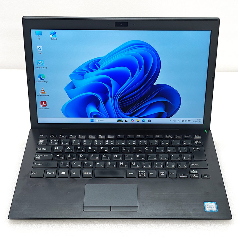 FHD液晶 中古パソコン Microsoft Office付き VAIO VAIO Pro PG VJPG11 Windows11 Home Core i5 8250U メモリ 8GB SSD 256GB 13.3型 無線LAN Wi-Fi 13インチ B5 | VAIO | 01