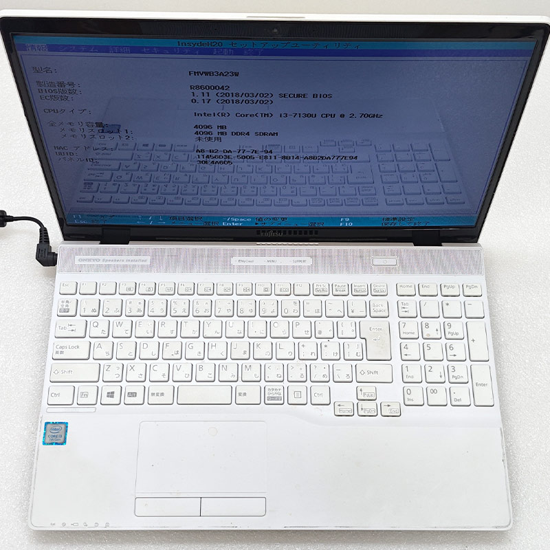 ジャンク品 富士通 LIFEBOOK WA2/B3 FMVWB3A23W ジャンクPC ジャンクパソコン 保証無し OS無し ACアダプタ付属 | LIFEBOOK | 02