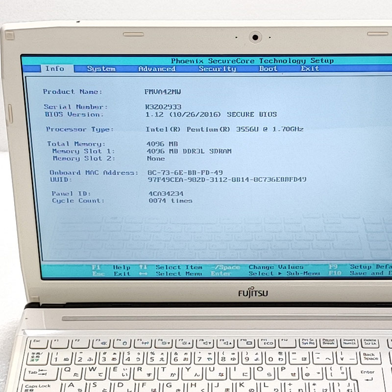 ジャンク品 富士通 LIFEBOOK AH42/M FMVA42MW ジャンクPC ジャンク