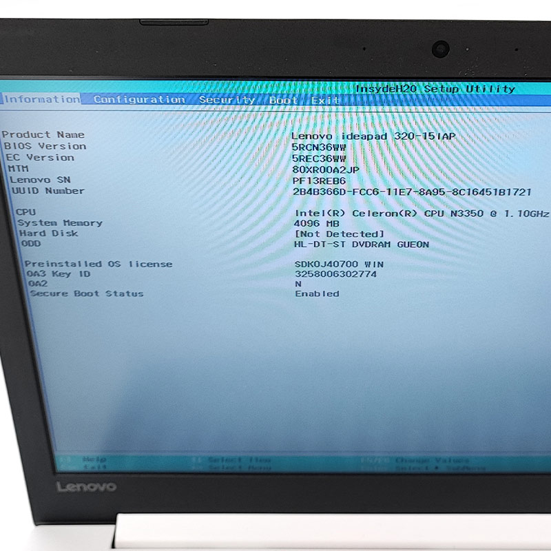 ジャンク品 Lenovo ideapad 320-15IAP ジャンクPC ジャンクパソコン 保証無し OS無し ACアダプタ付属｜gtech｜02
