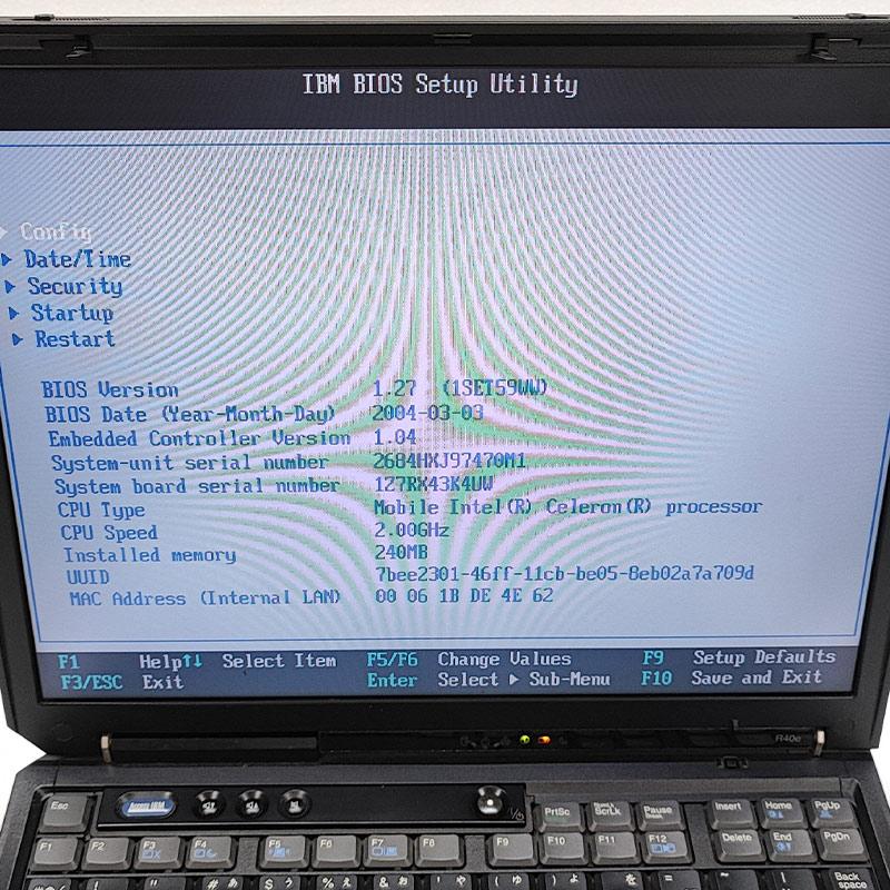 ジャンク品 IBM ThinkPad R40e ジャンクPC ジャンクパソコン 保証無し OS無し ACアダプタ付き｜gtech｜02