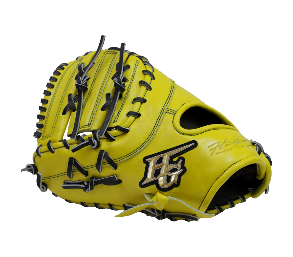 己極 ハイゴールド 軟式ファーストミット OKG-910F SRレモンイエロー