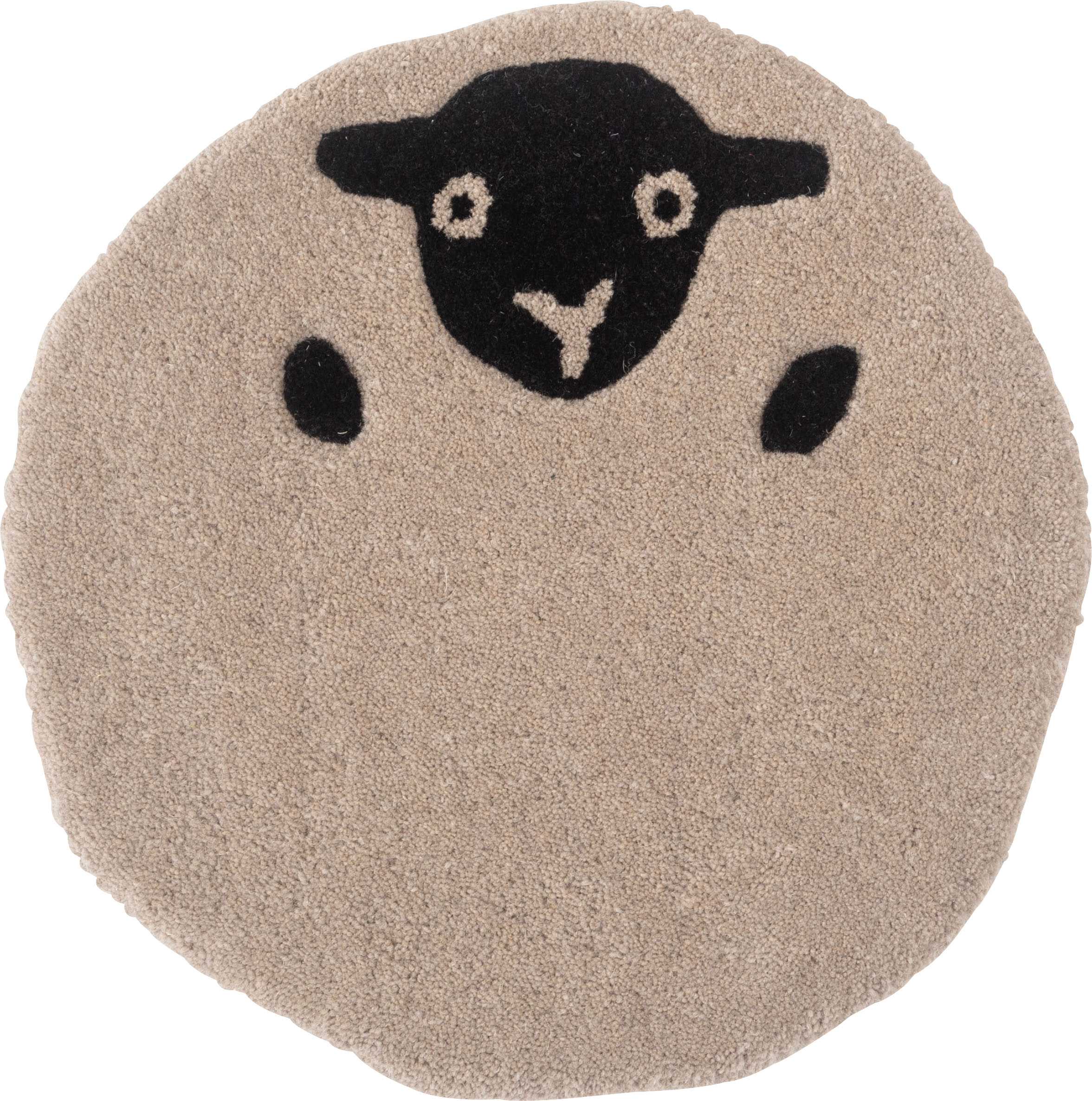 アニマルシートクッション 動物デザイン （ねこ・ふくろう・ひつじ・くま） ウール コットン チェア ベンチ 椅子 イス キャラクター かわいい おしゃれ |  | 03