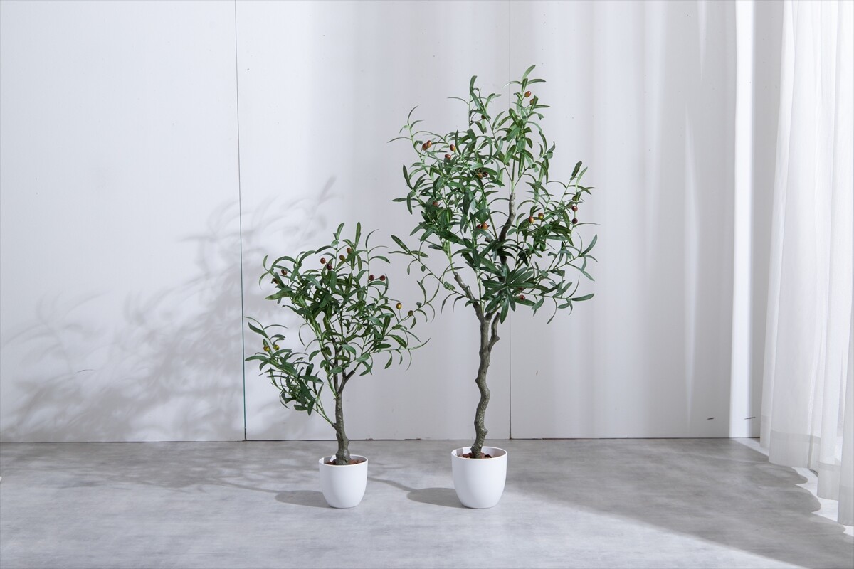 フェイクグリーン オリーブ 高さ125cm 光触媒 人工観葉植物 空気清浄