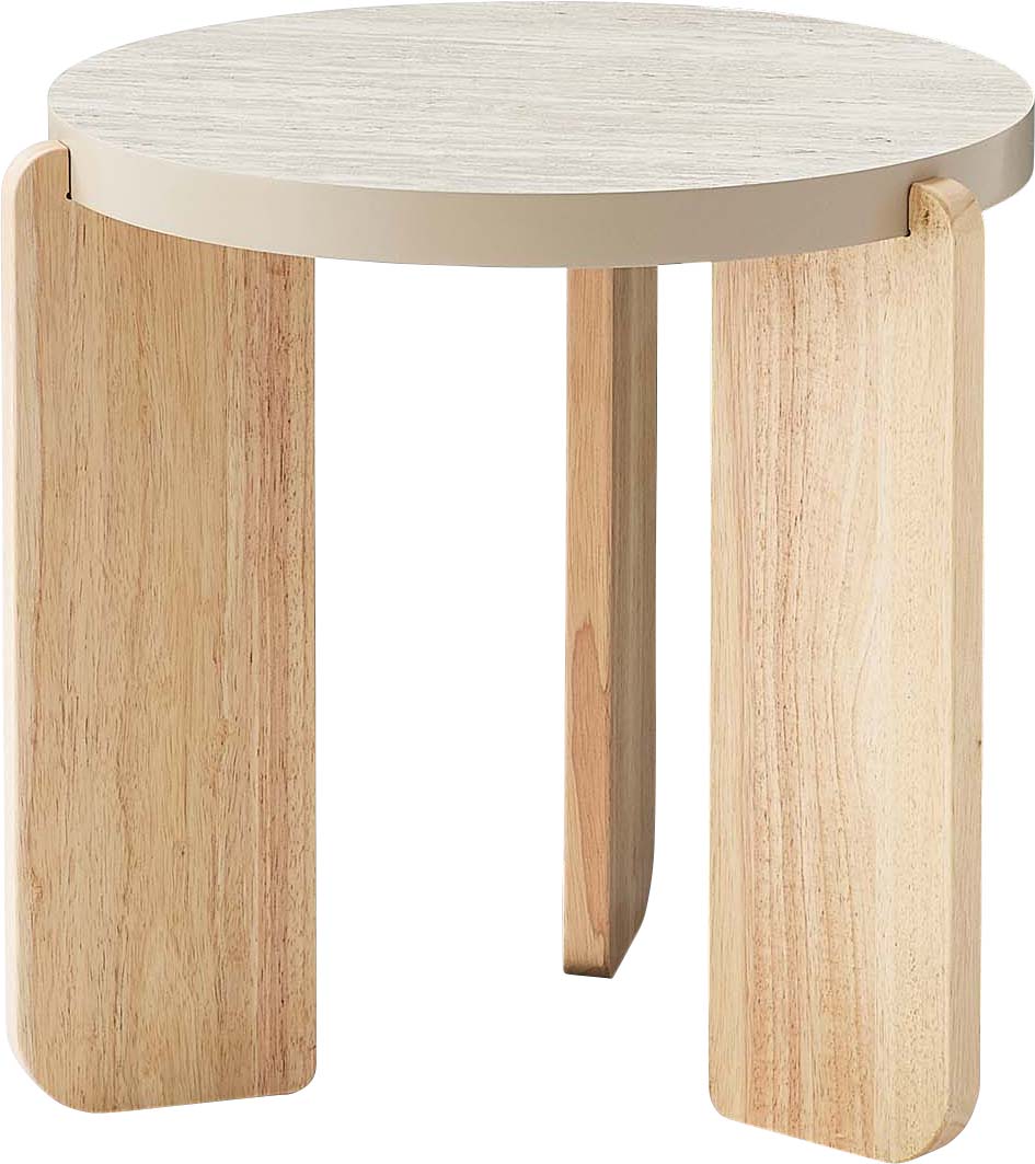 ラウンドテーブル （Sサイズ） 高さ50cm 大理石調 石目調 天然木 シンプル コーヒーテーブル ソファテーブル センターテーブル サイドテーブル  北欧 ナチュラル |  | 01