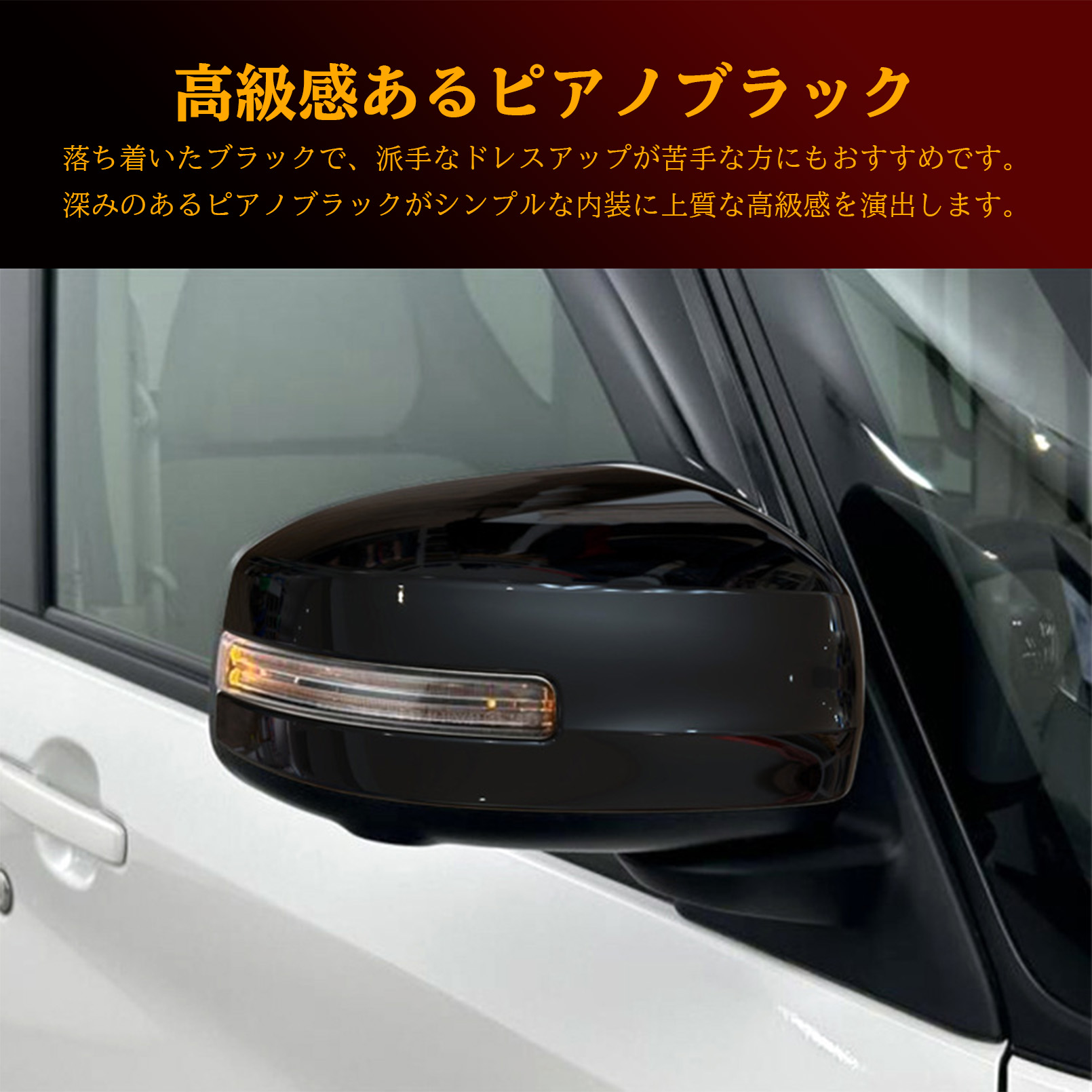 新型ルークス 新型デリカミニ 新型ekスペース パーツ ドアミラーカバー 