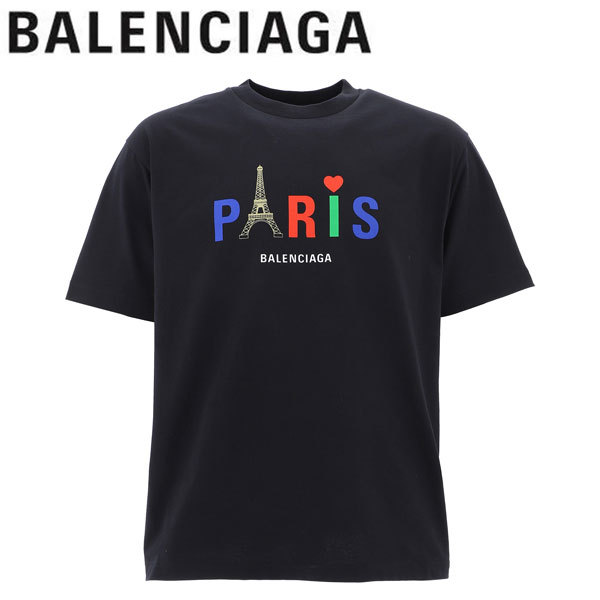 BALENCIAGA バレンシアガ Tシャツ 半袖 PARIS LOVE ロゴ メンズ