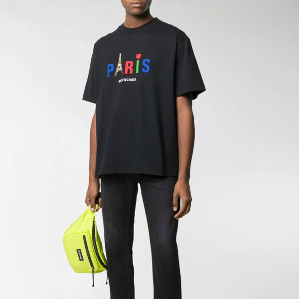 【BALENCIAGA】パリ トロピカルTシャツ ロゴ入り 関税送料込 BALENCIAGA】PARIS トロピカル T シャツ (BALENCIAGA/Tシャツ
