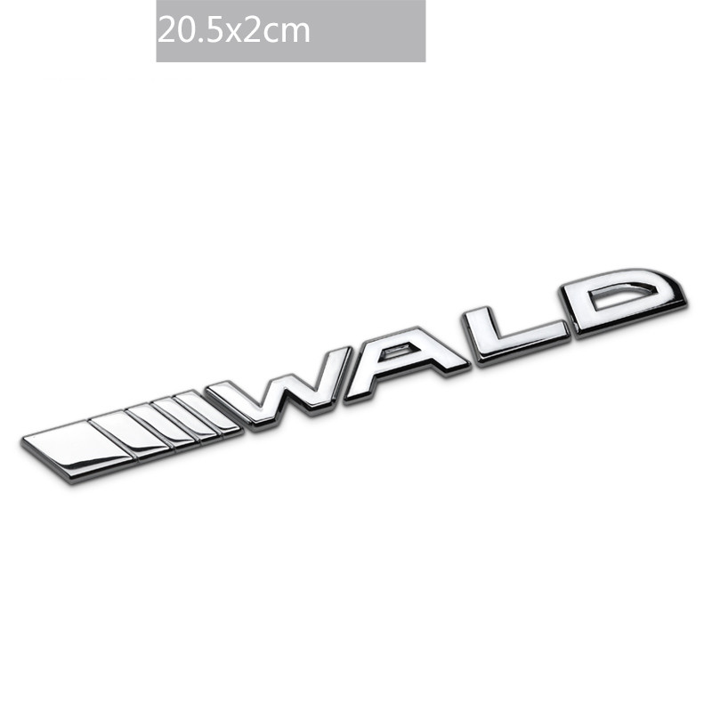 WALD エンブレム シルバー メルセデスベンツ AUDI BMW クラウン レクサス セルシオ ヴァルド｜guddodexiru｜02