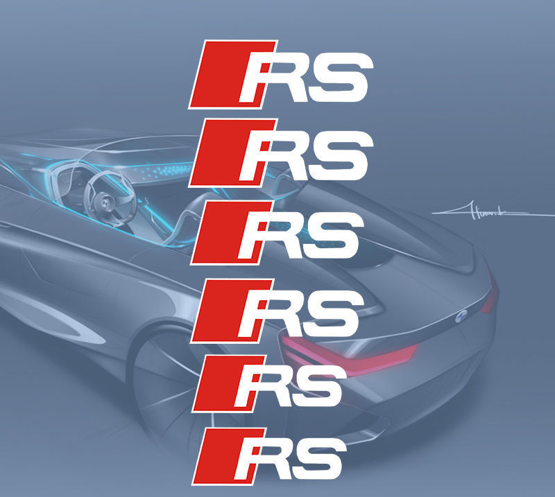 Audi Sport ブレーキ キャリパー ステッカー 黒文字 アウディ スポーツ R/RS R8 Q TTRS｜guddodexiru｜06