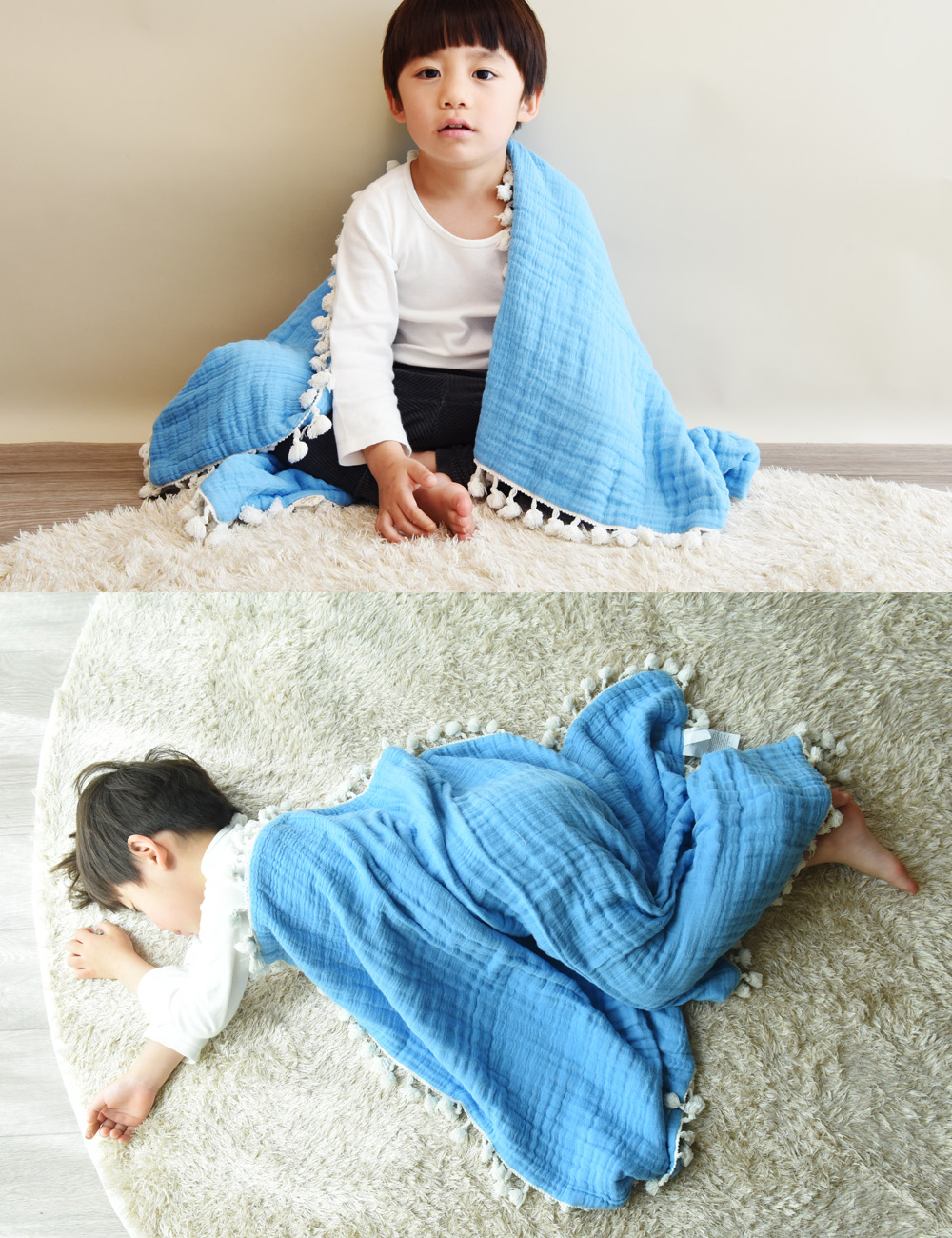 クレーンベビー Crane Babyの６重モスリンブランケット