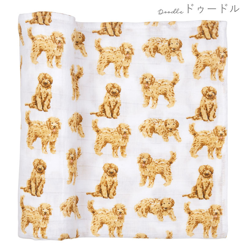 【販売終了】マッドパイ Mud Pie モスリン スワドル ブランケット ( ガーゼ ブランケット 薄手 愛犬 犬柄 おくるみ ギフト ) | Mud Pie | 01
