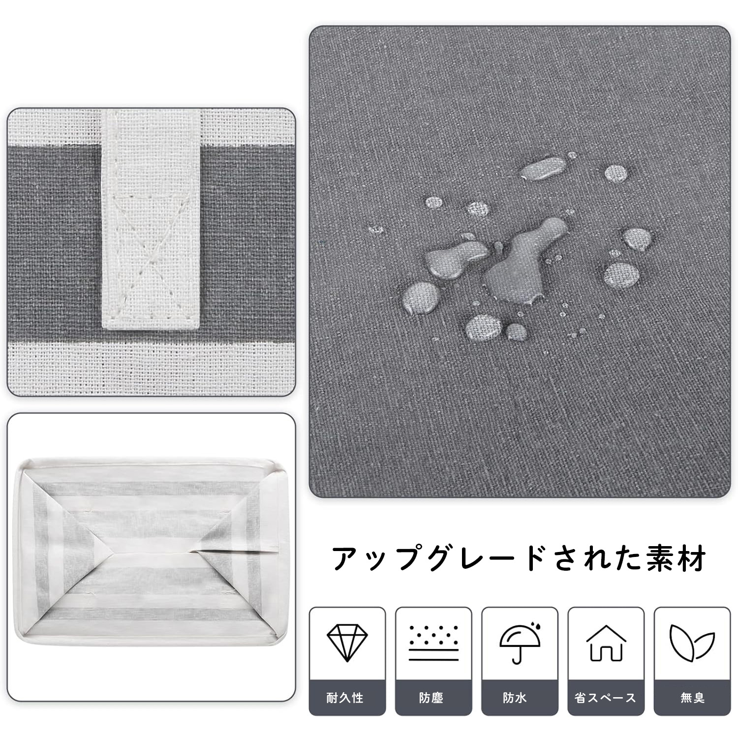 Panos パノス  ランドリーバッグ スクエア型 ランドリーバスケット ストレージバスケット ランドリーバッグ ランドリーボックス 折りたたみ 洗濯カゴ 持ち手付き 洗濯物入れ 大容量 収納ボックス 布 収納バスケット おしゃれ 北欧 おもちゃ収納 買い物かご