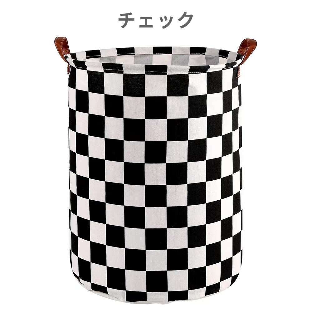 洗濯かご 大容量 Panos パノス  モノトーン ランドリー バスケット ラウンド型 丸型 おりたたみ おもちゃ 収納 ストレージボックス 爆買 | ブランド登録なし | 03