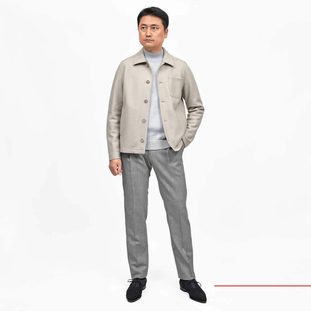 HERNO（ヘルノ）RESORTリゾート フェルテッドウールシャツブルゾン 