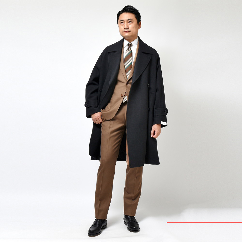 De Petrillo（デ ペトリロ）ウールカシミアライトツィードヘリンボーン 