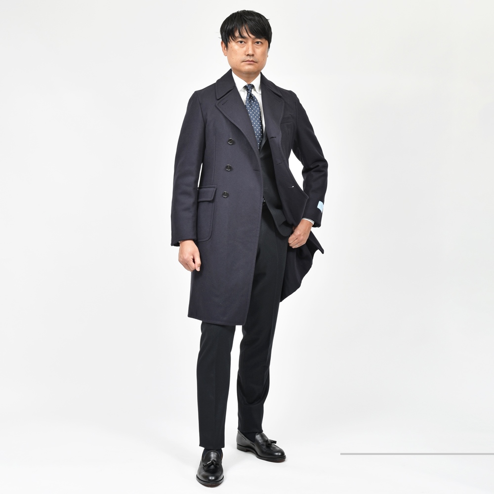 Belvest（ベルベスト）ダブルフェイスウールフランネルポロコート