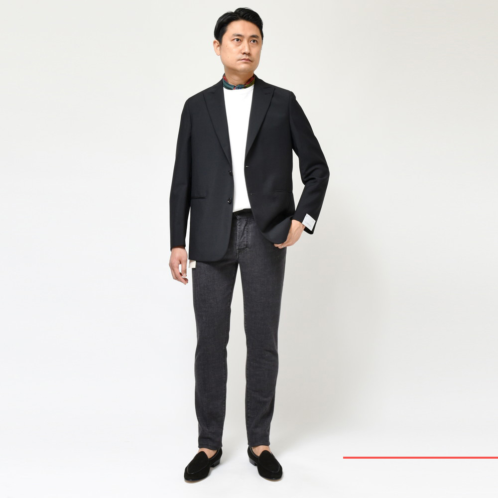 CARUSO カルーゾ ハウンドトゥース ZERO 2Bジャケット&イージー  