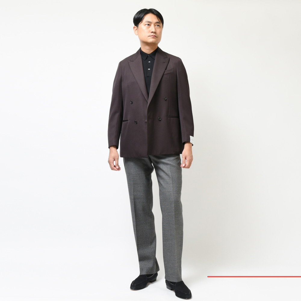 ジャケット・アウター Butterfly CARUSO（カルーゾ）BUTTERFLYバタフライ ポリエステルウールギャバジン