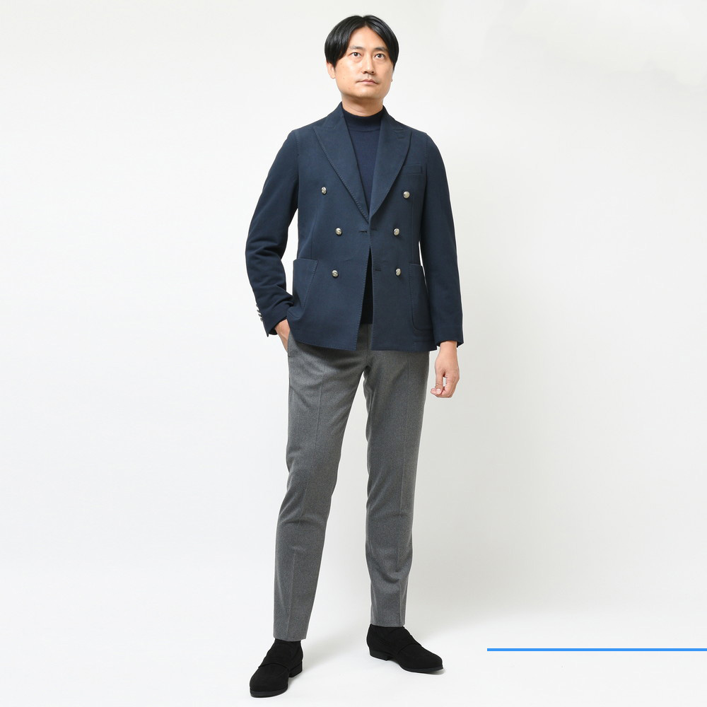 CIRCOLO1901（チルコロ1901）ウォッシャブルコットンジャージ6Bダブル
