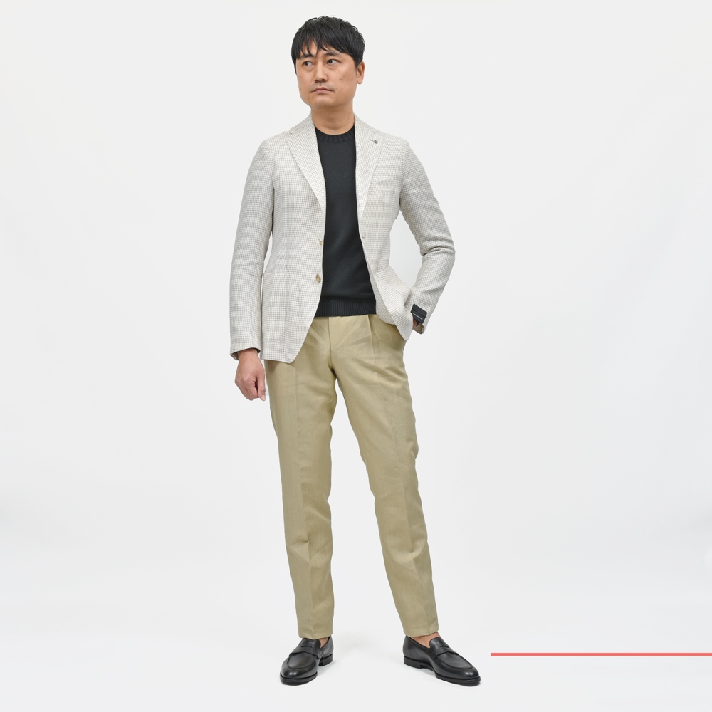 TAGLIATORE（タリアトーレ）DAKARダカール リネンウールライトツィード