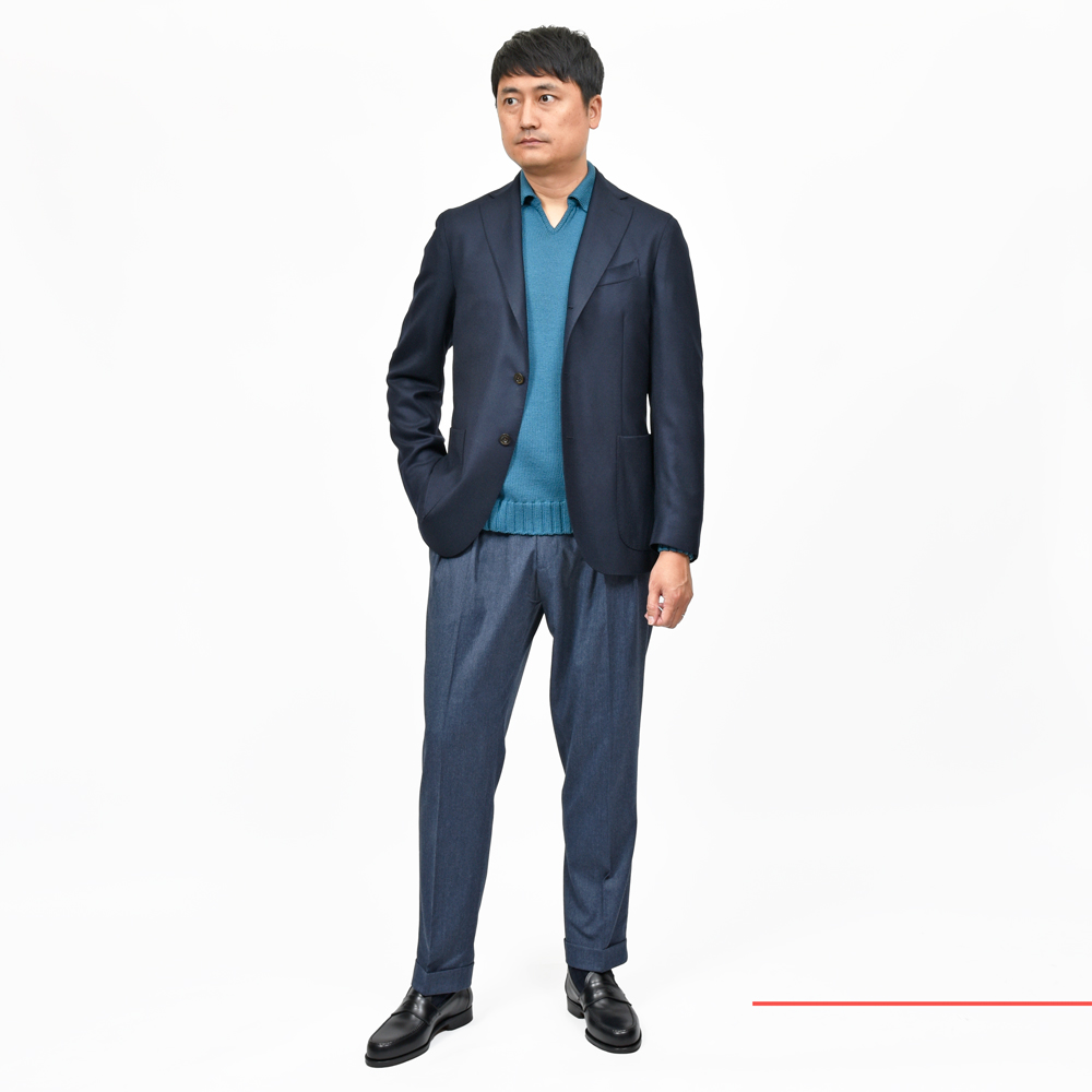 BOGLIOLI DOVERウールホップサックソリッド3Bジャケット SALE30】BOGLIOLI（ボリオリ）DOVERドーヴァー ウールホップサック3B