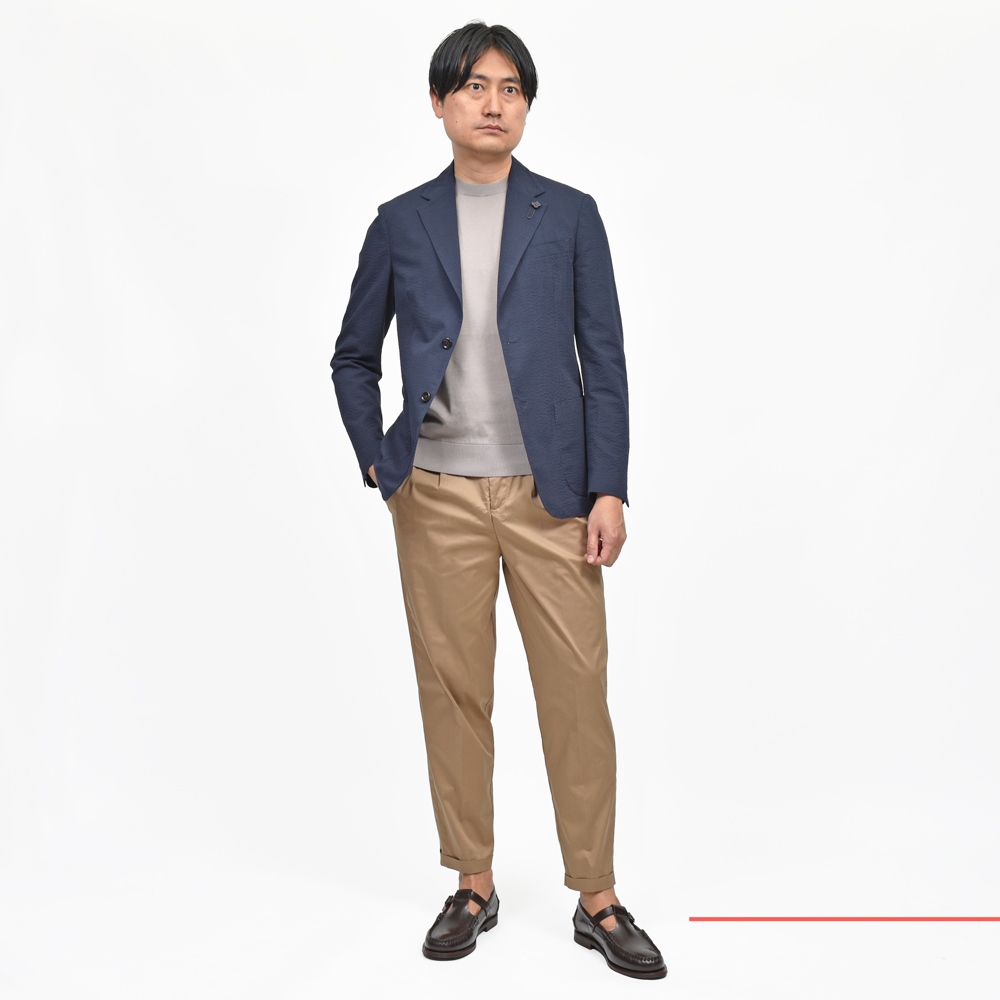 LARDINI（ラルディーニ）ROMAローマ コットンシアサッカー2Bジャケット 