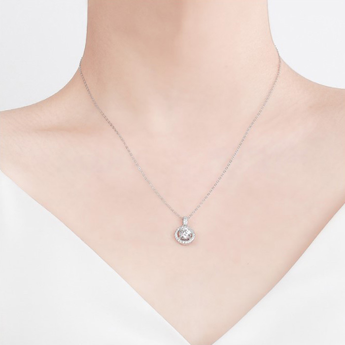 gulamu jewelry モアサナイト ネックレス 豪華 計32粒 計約2