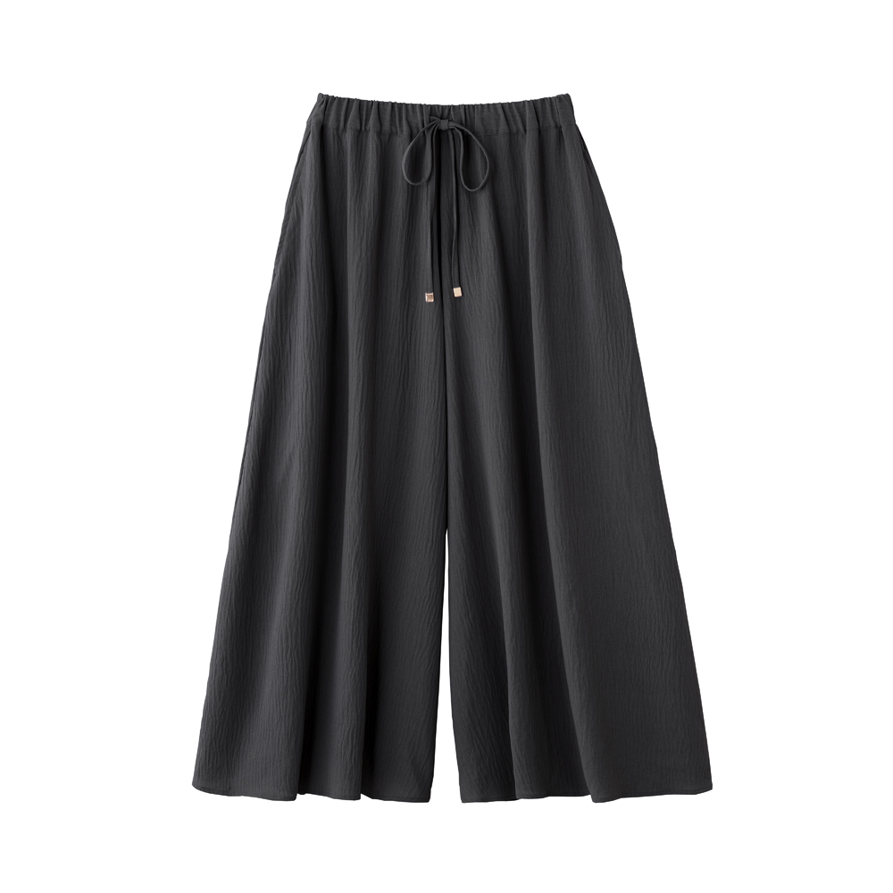 GUNZE グンゼ ワイドパンツ レディース ワッシャー素材 夏