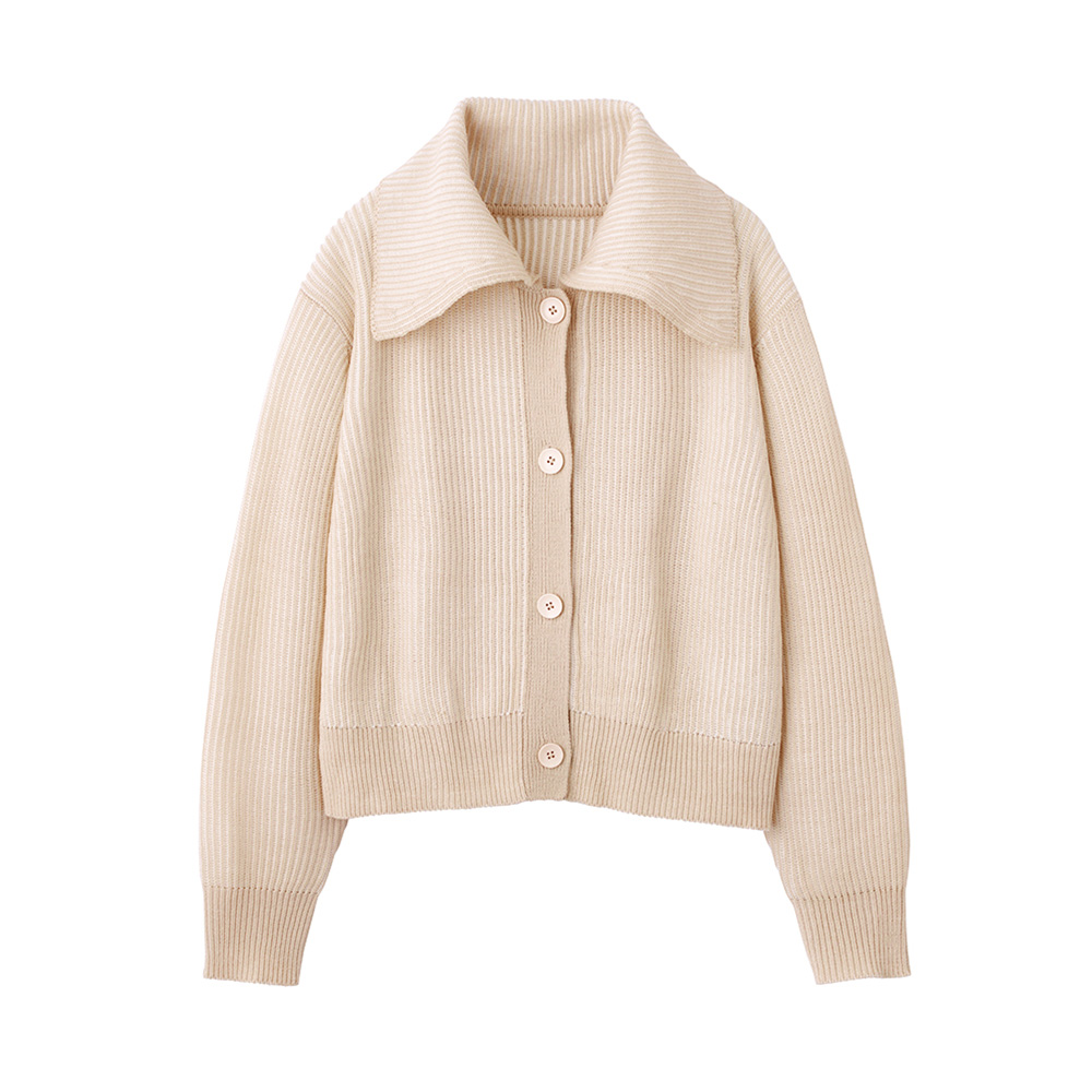 GUNZE（グンゼ） リブ編みニット カーディガン 秋 冬 レディース