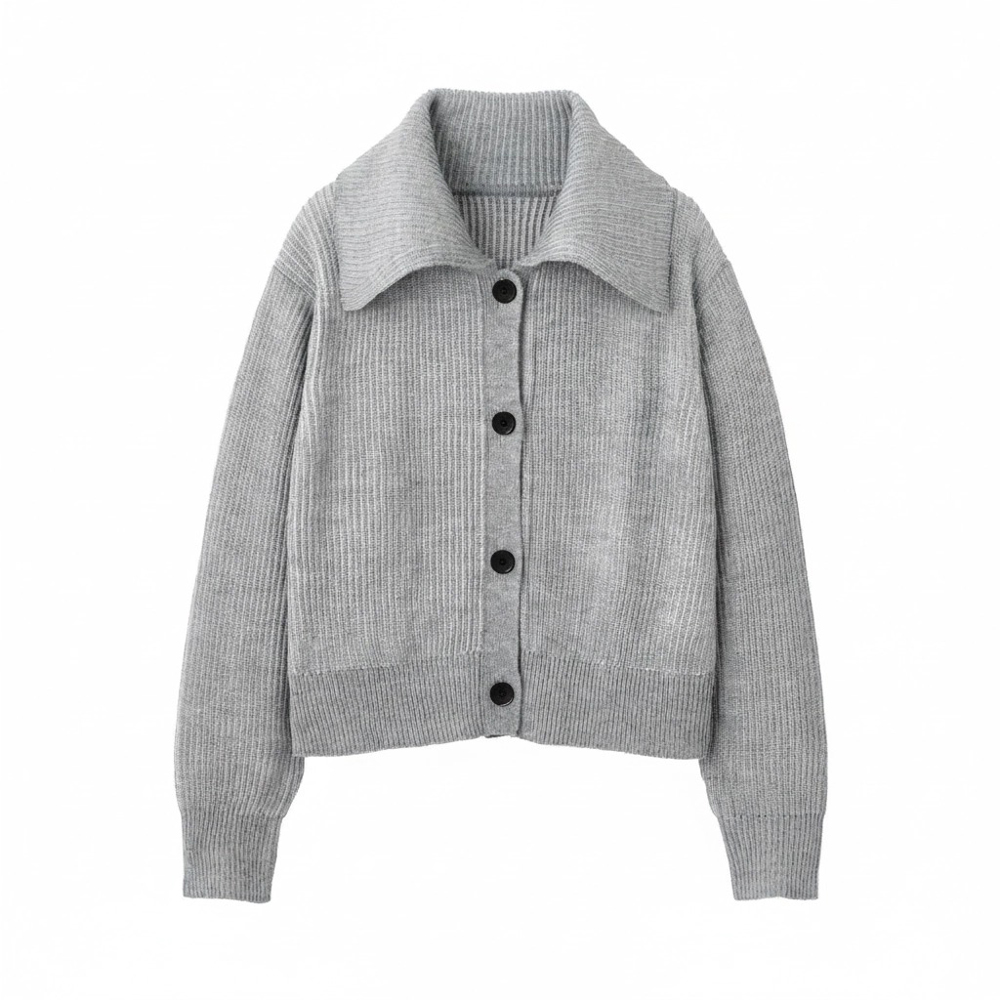 【最終値下げ】AURALEE リブ編みカーディガン サイズ3 グレーベージュ 最終値下げ】AURALEE リブ編みカーディガン サイズ3 グレーベージュ