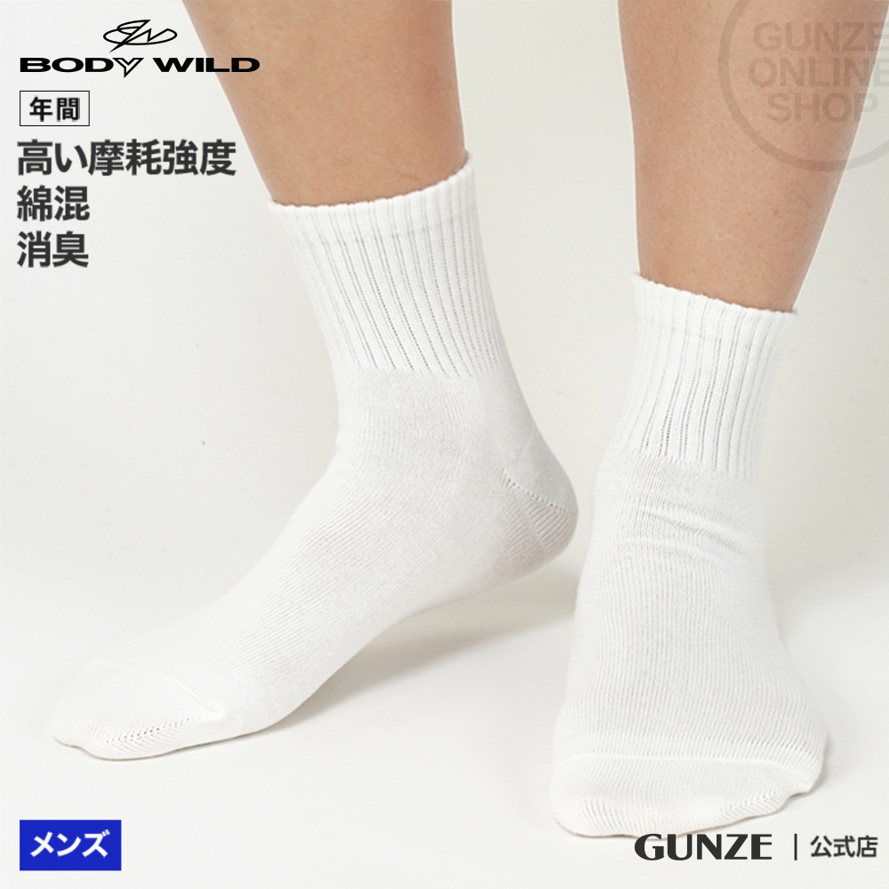 GUNZE BODY WILD スニーカー用ソックス、リブソックス - レッグウェア