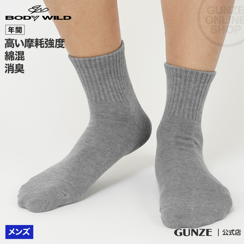 GUNZE BODY WILD スニーカー用ソックス、リブソックス - レッグウェア