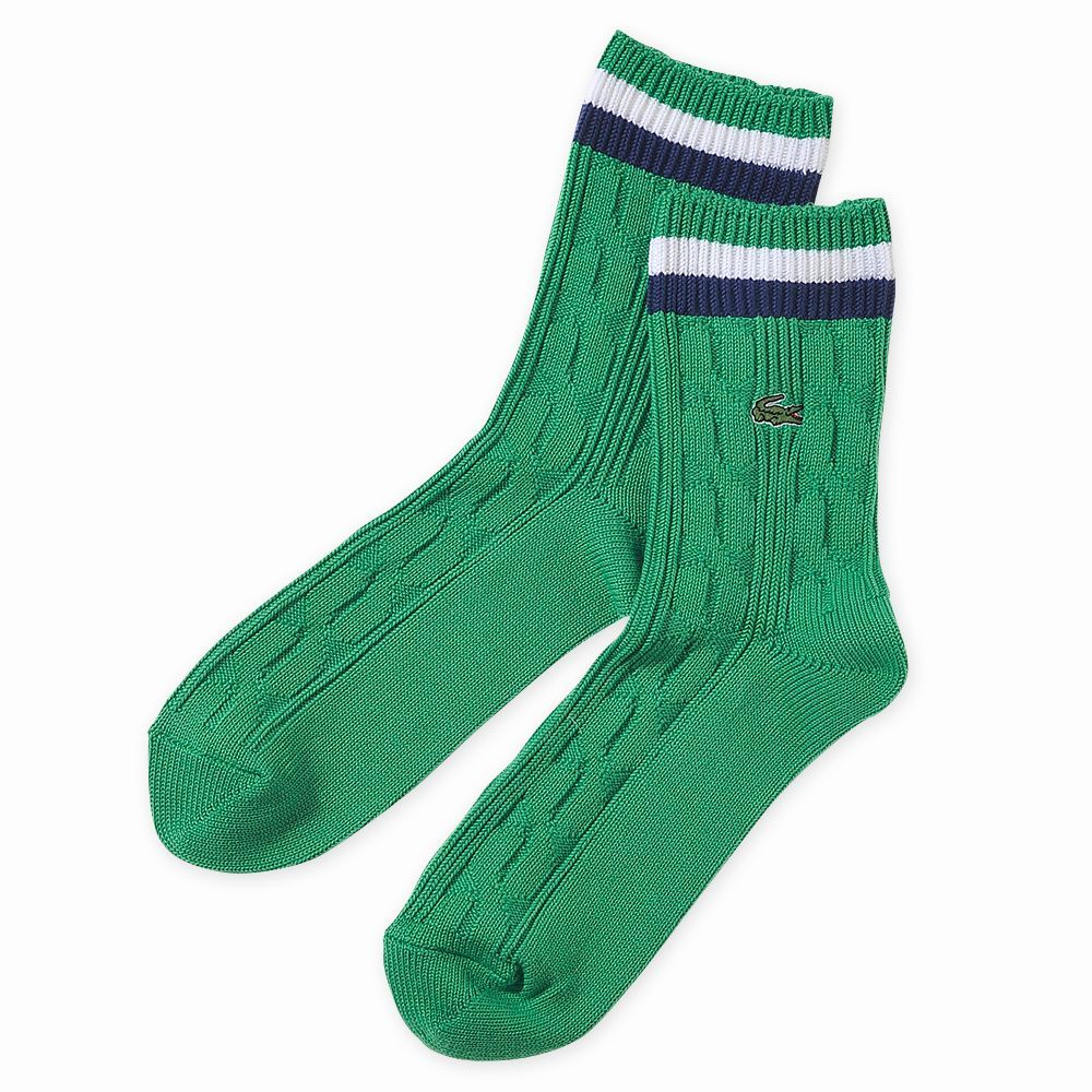 ラコステ ソックス メンズ 綿混 ケーブル柄 ゆったりフィット ショートソックス クルー丈 Lacoste Gunze グンゼ Ltp524 25 27 グンゼpaypayモール店 通販 Paypayモール