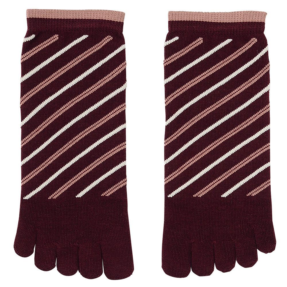 グンゼ 靴下 レディース 年間 ソックス ランドル 5本指 綿混 ストライプ柄 ショート丈 Gunze 23 25 Rlq519 グンゼpaypayモール店 通販 Paypayモール