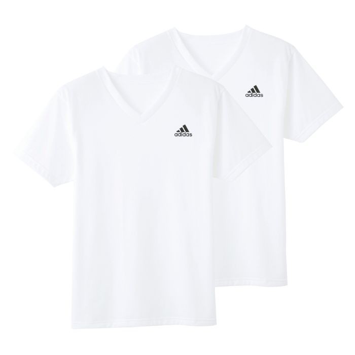 アウトレット アディダス Vネック Ｔシャツ 2枚セット メンズ 年間 adidas グンゼ V首 Ｔシャツ 綿混 コットン 速乾 運動 部活 2P APB1152  M-LL :31APB1152:グンゼ公式ヤフー店 - 通販 - Yahoo!ショッピング