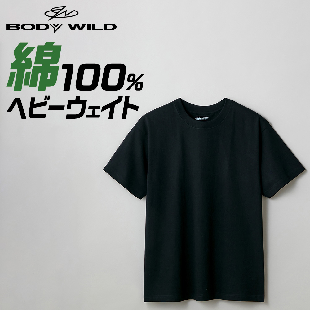 グンゼ ボディワイルド Tシャツ メンズ ヘビーウェイト 通年 綿100 厚地 天竺 丸首 シンプル...